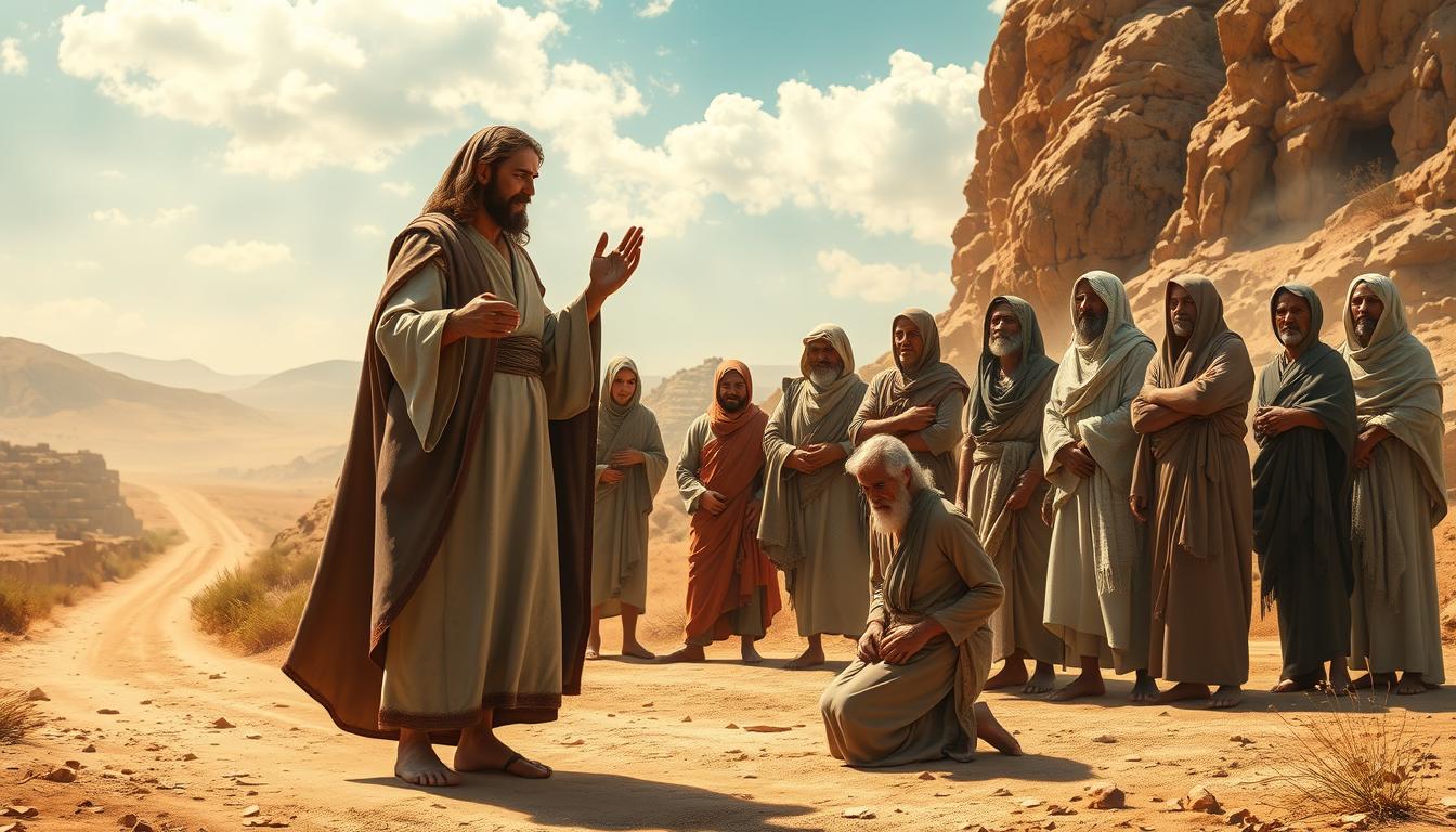 esboço sobre os dez leprosos